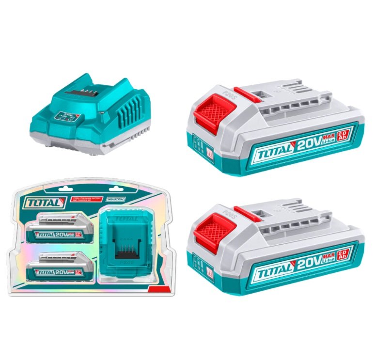 BATERIA 20V 20AH  CARGADOR 20V 20AH TOTAL TFBCPK22124